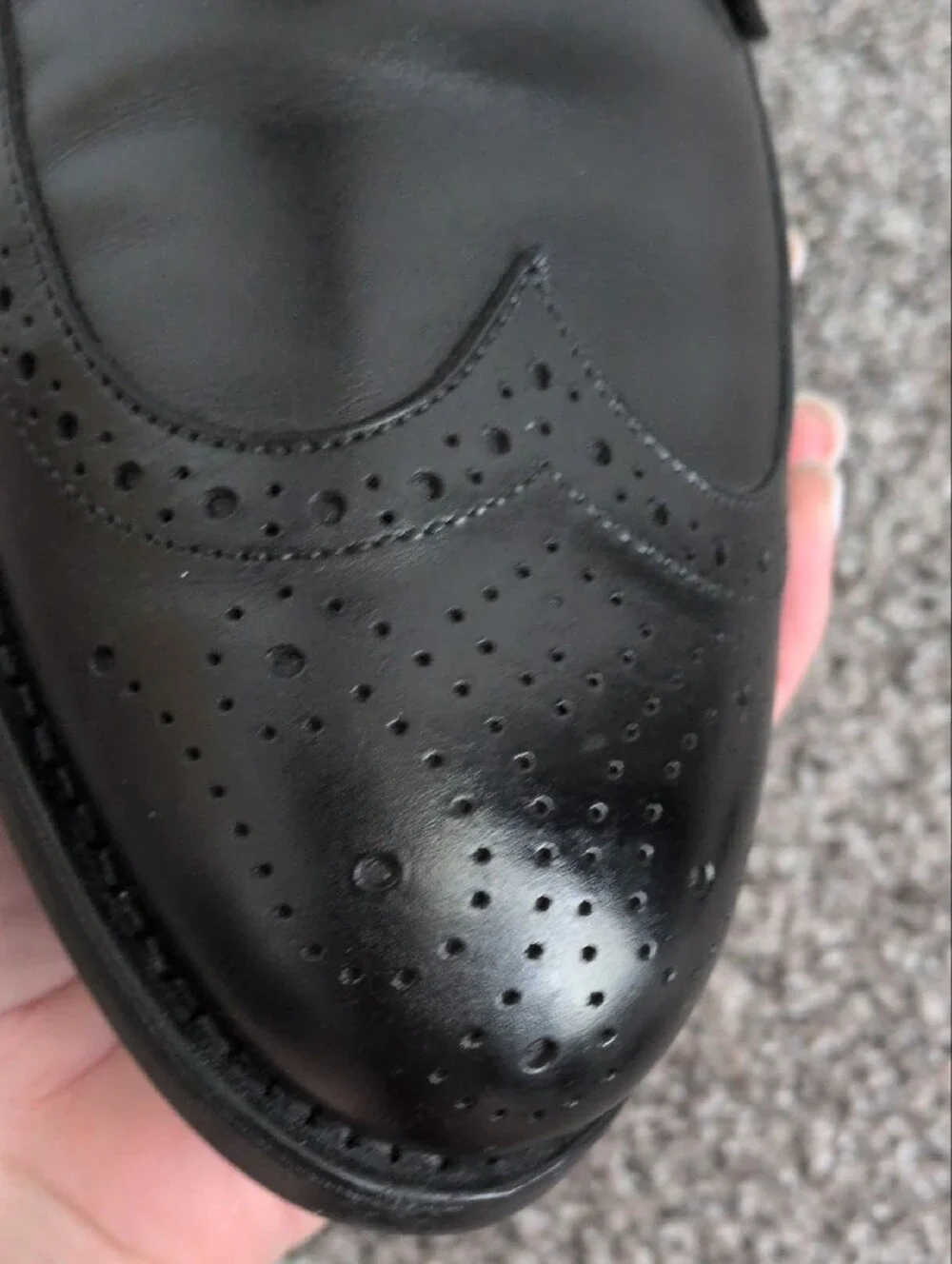 Allen Edmonds Black Leather Wingtip Leather Dress Shoes (Lombard)